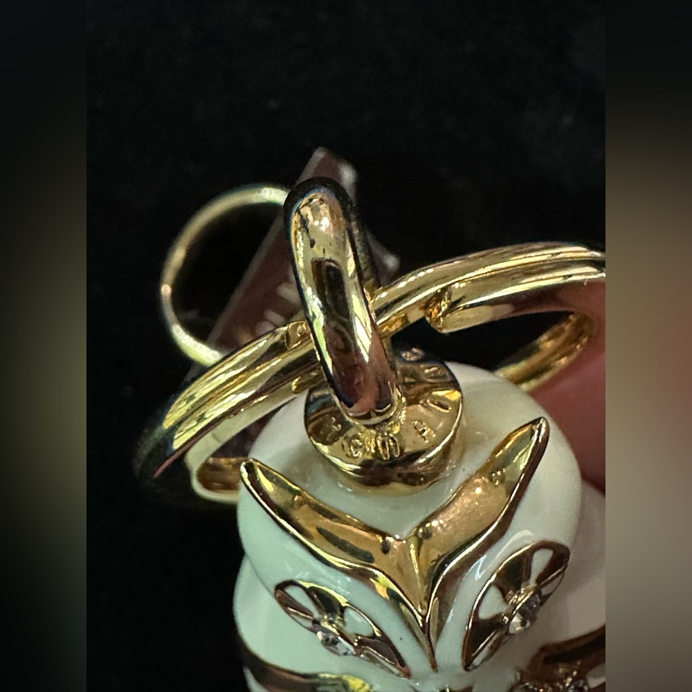 Gorgeous Vintage Henri Bendel Hazel Owl Key Fob W/ Swarovski Crystals NWT - Picture 11 of 16